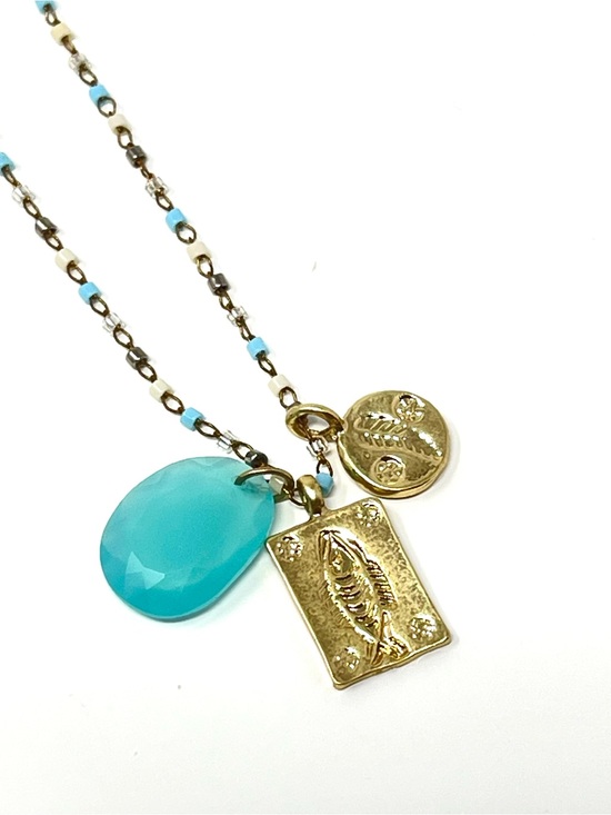 Anthropologie Jewelry - New Anthropologie x Serefina Bohemian Charm Necklace Gold